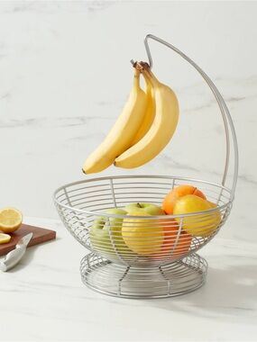 Threshold Steel Wire Fruit Basket w/ Banana Hook